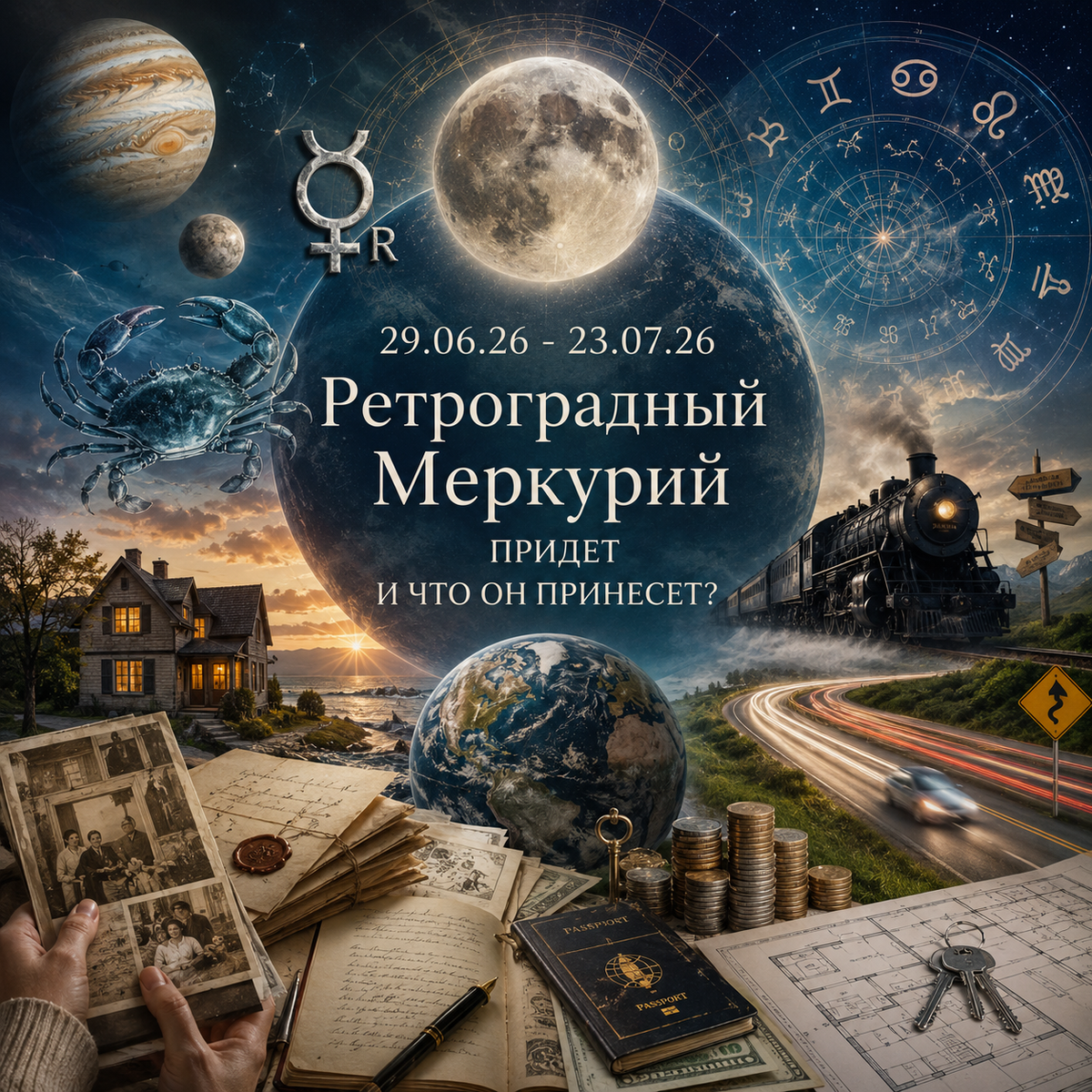 Ретроградный Меркурий Июнь - Июлб 2026. Астролог Екатерина Юдина 