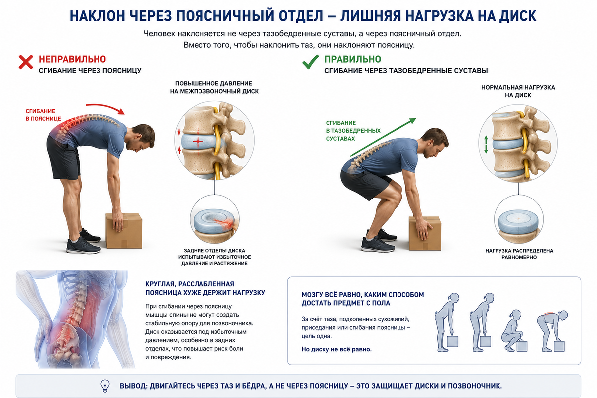 Почему болит спина при наклоне и при поднятии тяжестей. Нажмите на изображение, чтобы его увеличить.
