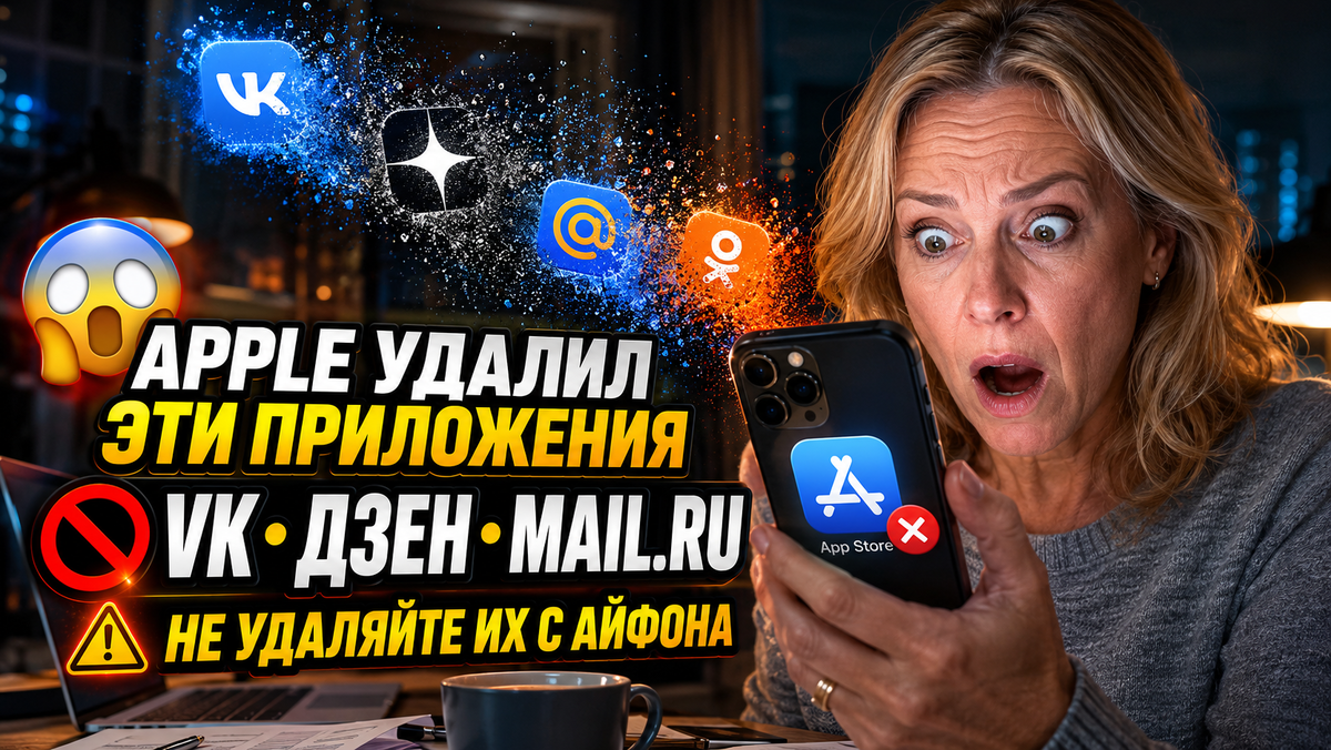 😳 Apple удалил VK, Дзен и Mail.ru! Что происходит и как не потерять доступ к любимым приложениям