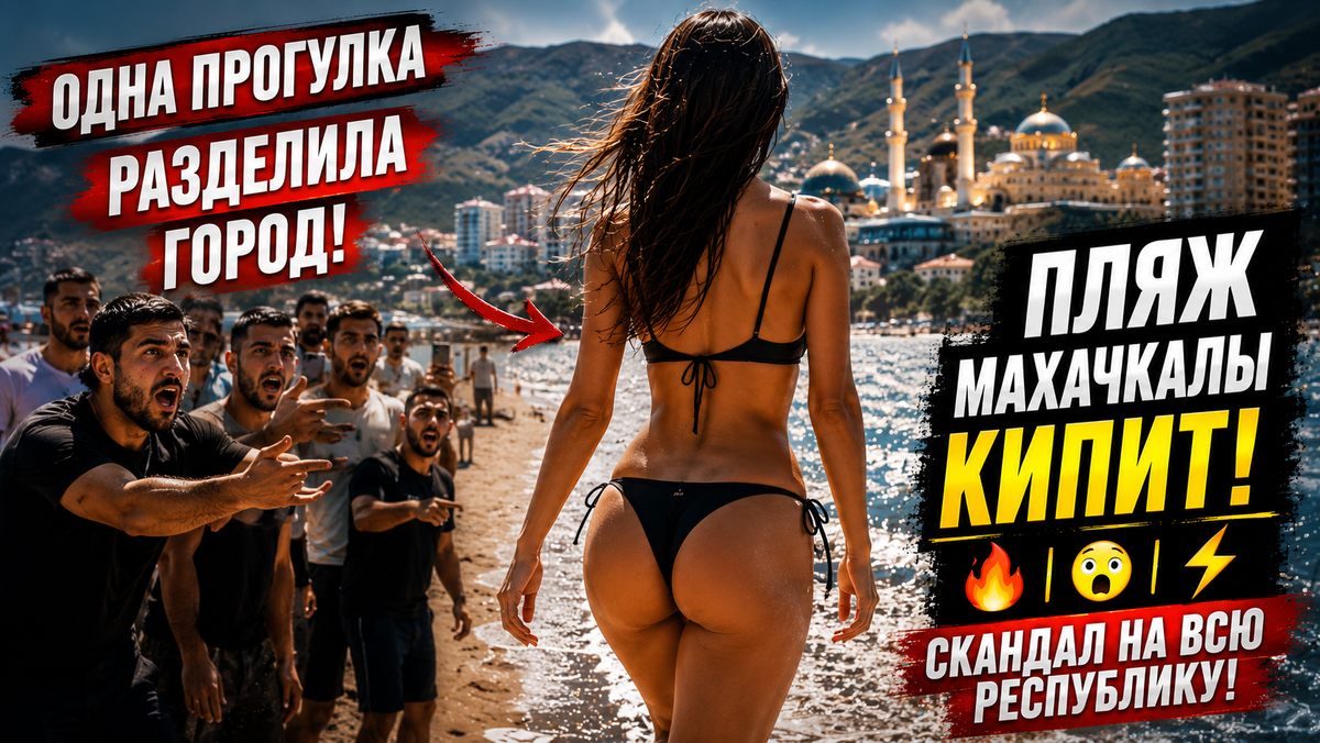 Пляжный инцидент всколыхнул Махачкалу: где проходит граница между личной свободой и общественными нормами?