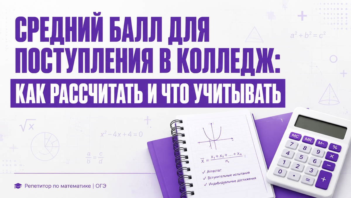 Рассмотрение среднего балла для поступления в колледж и его расчет