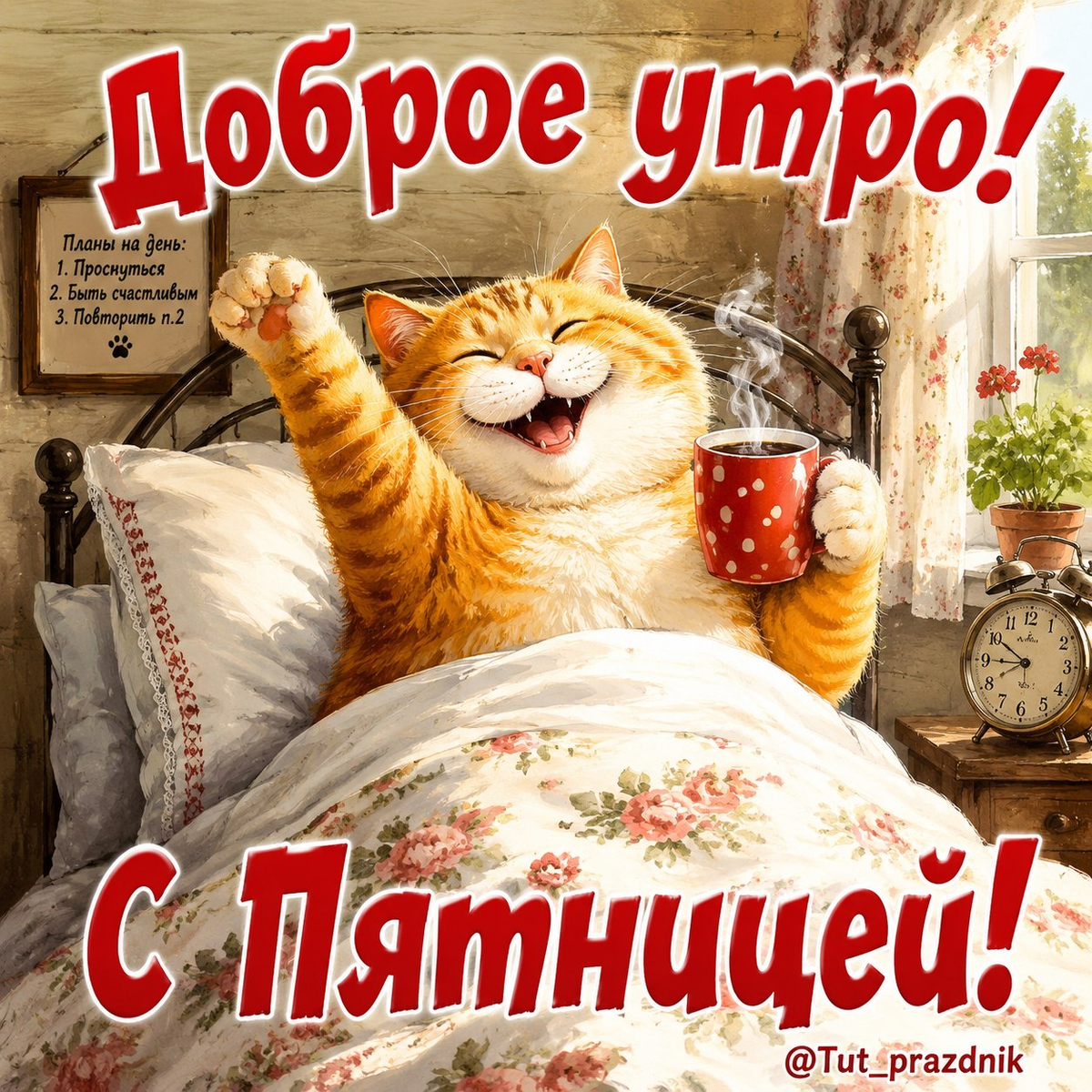 Открытка Доброе утро! С Пятницей!