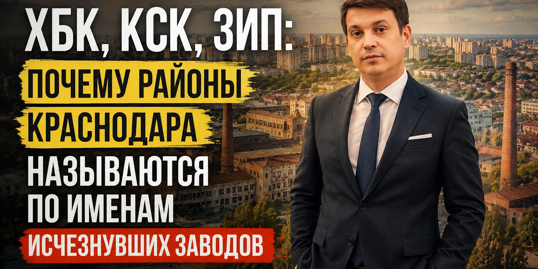 ХБК, КСК, ЗИП: почему районы Краснодара называются по именам исчезнувших заводов