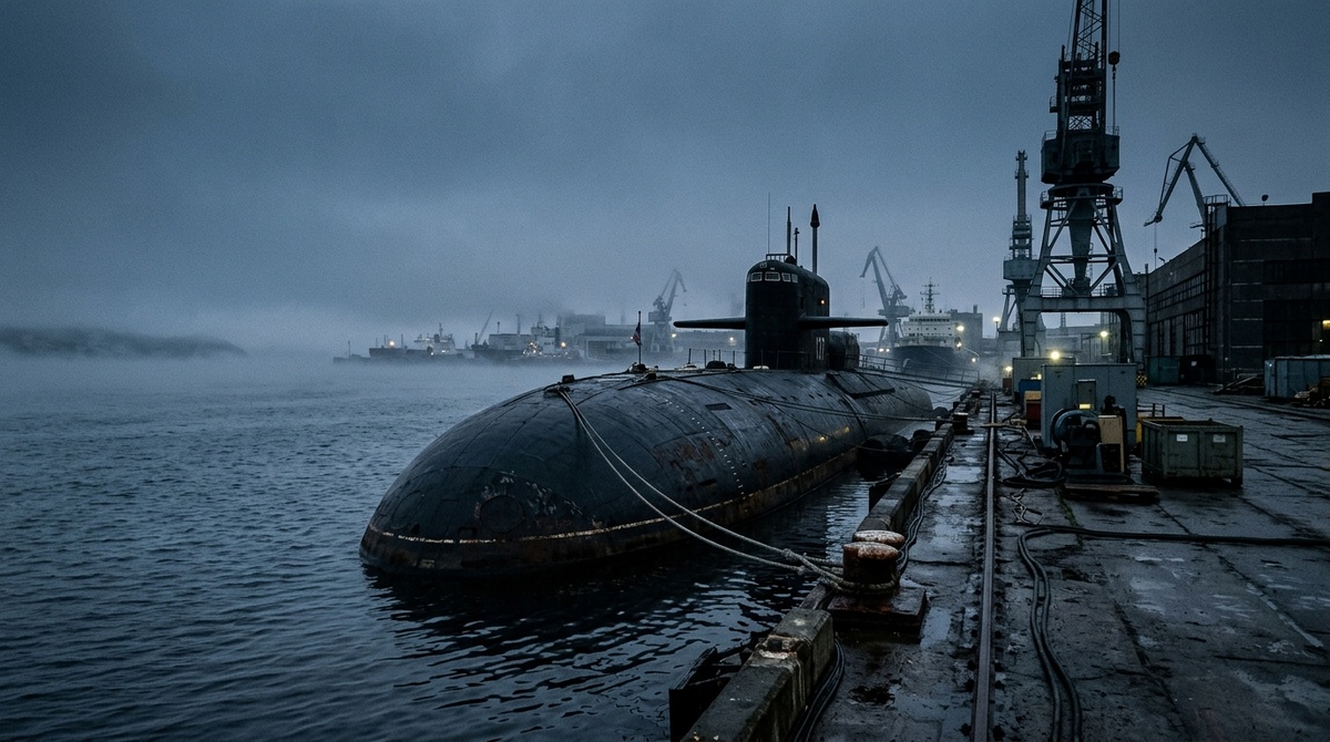 Ракетный крейсер проекта 667А у заводской стенки в Северодвинске — место, где реактор запустился сам.