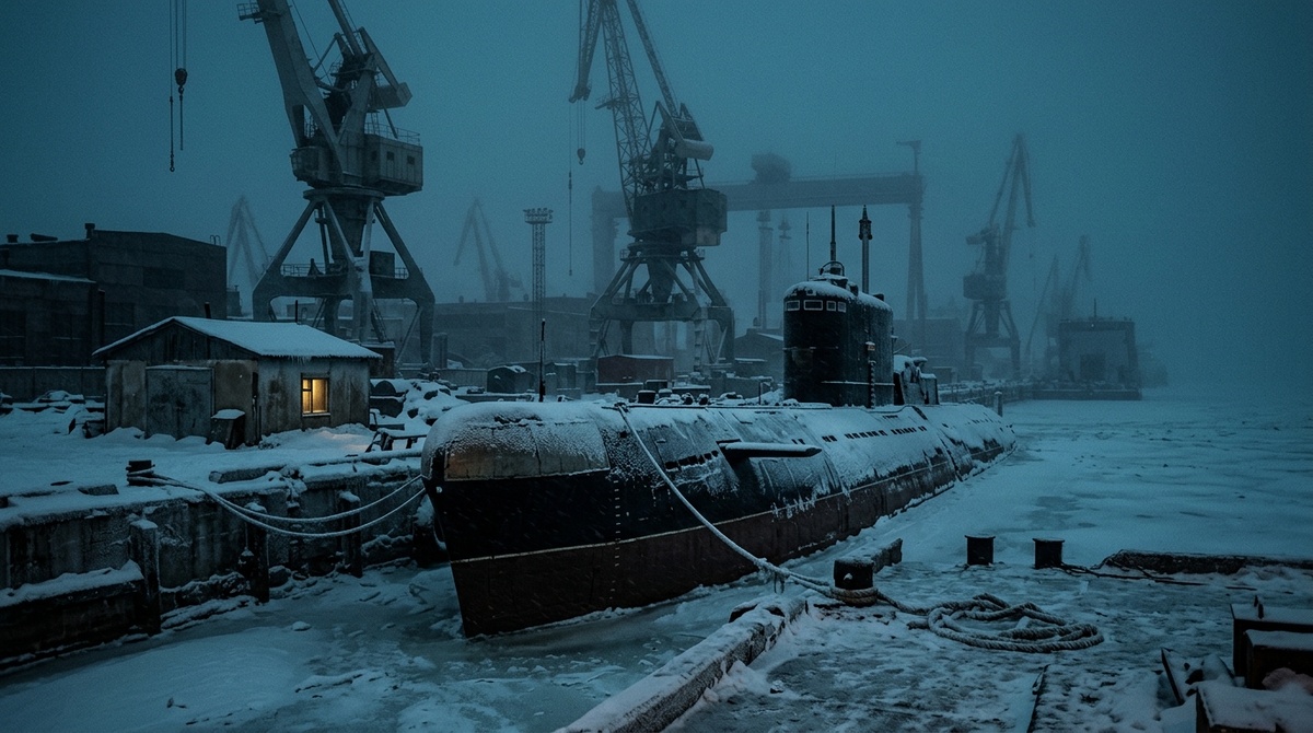 Атомная лодка проекта 627А у заводской стенки Северодвинска — здесь и началась перезарядка.