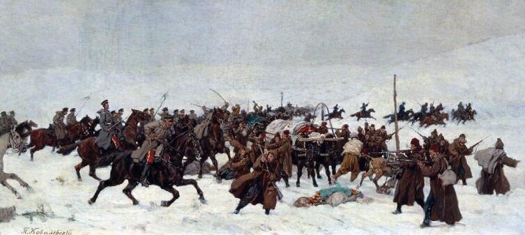    Ковалевский Павел Осипович, «Атака русской кавалерии на турецкий обоз», 1887 г., общественное достояние