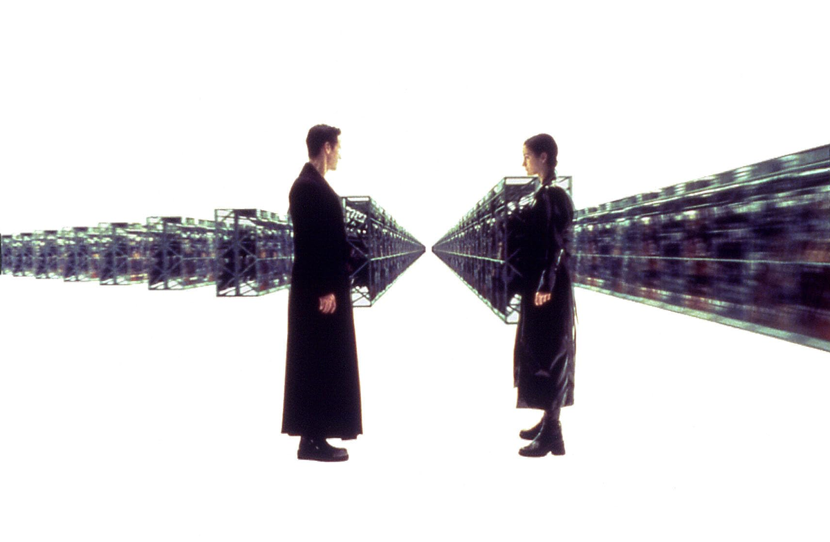 Кадр из фильма «Матрица», режиссеры братья Вачовски, 1999 год, США