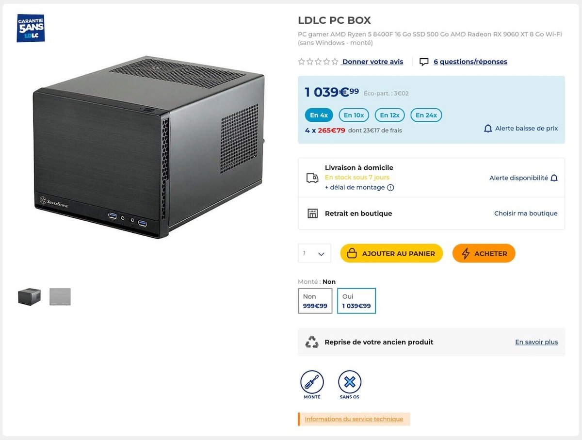    LDLC PC Box вышел против Steam Machine с Radeon RX 9060 XT