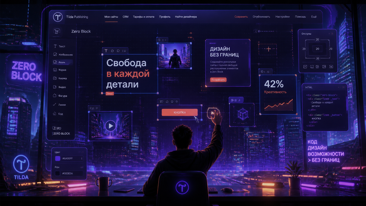 Zero Block — секрет сайтов, которые не похожи на шаблоны. Рассказываю, с чего начать