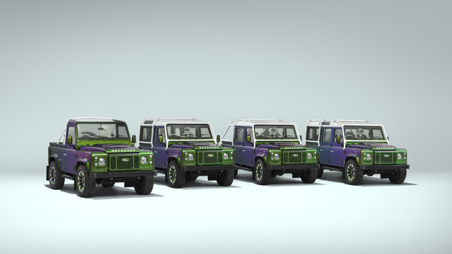 Land Rover Classic представляет семейство Defender V8 с изменяемым цветом кузова