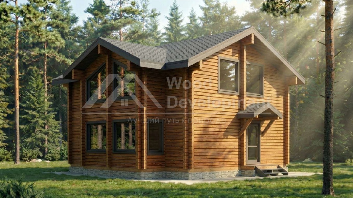 Проект дома из клееного бруса "Дмитров" 122 м2 | Wood Development