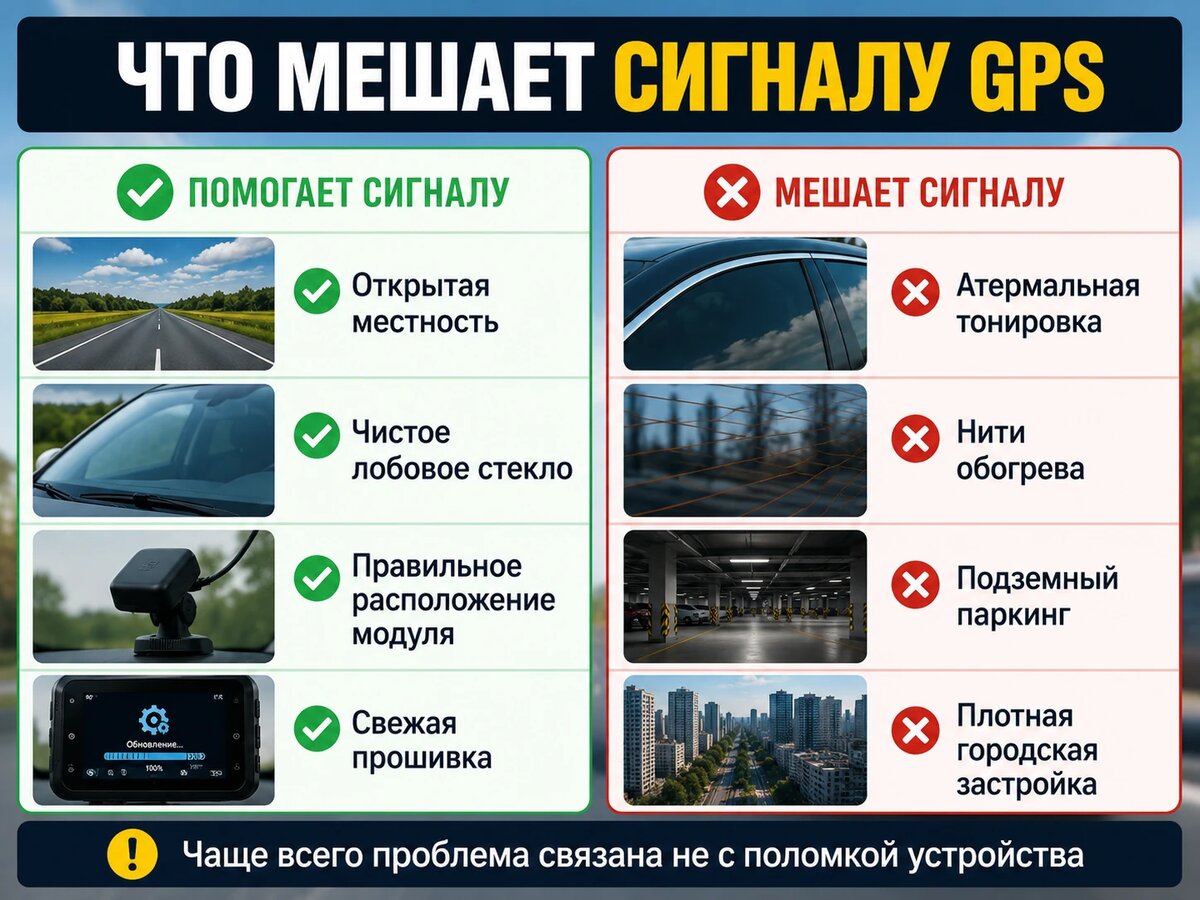 Что обычно мешает сигналу GPS