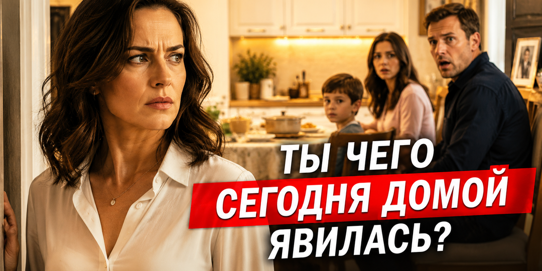 «— Ты чего сегодня домой явилась? — растерянно спросил муж. Когда я прошла на кухню, поняла: за этим столом меня уже давно никто не ждал…»