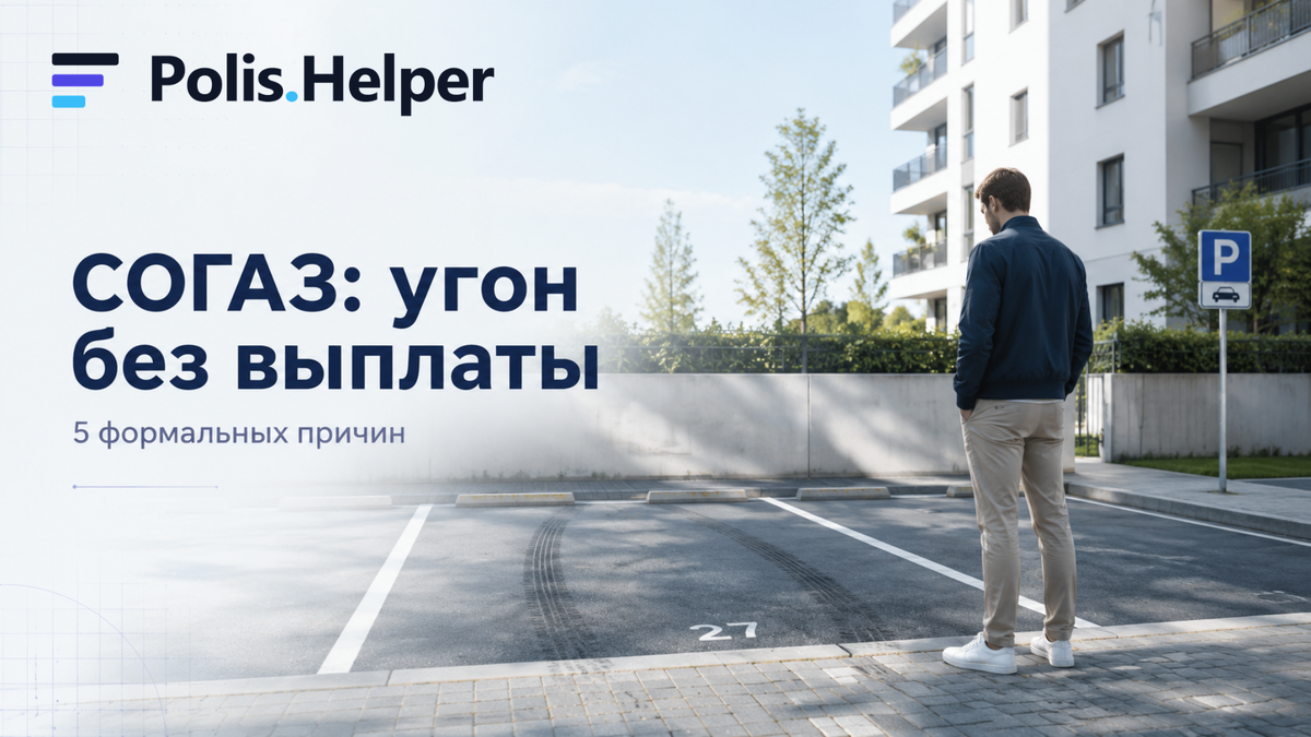 Угон по КАСКО у СОГАЗ: 5 формальных причин для отказа в выплате