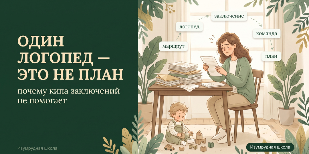 Один логопед — это не план. Почему кипа заключений не помогает