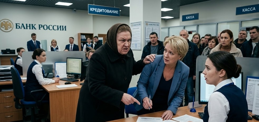 — Подписывай кредит, отработанный материал, или пожалеешь! — прошипела свекровь в банке. Через 5 минут её спесь испарилась без следа