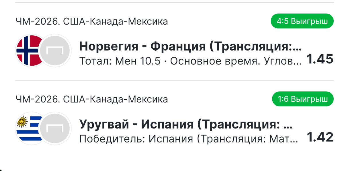 Выигрыш 