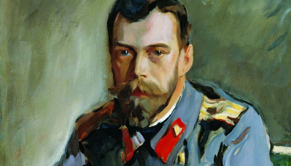 Император Николая II (1868  — 1918) Портрет работы художника Валентина Серова. Фрагмент.