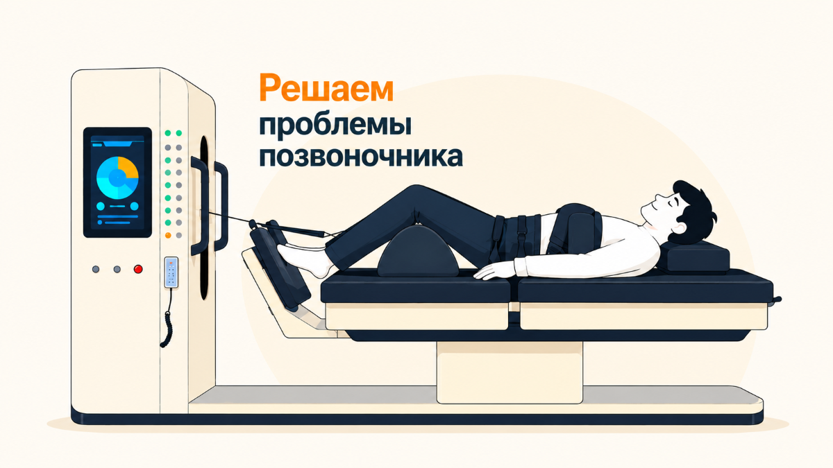 Неинвазивная декомпрессионная система для шейного и поясничного отделов позвоночника
