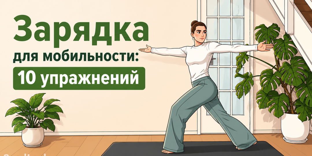 🌿 10 упражнений для зарядки: разбудите суставы и почувствуйте легкость в теле