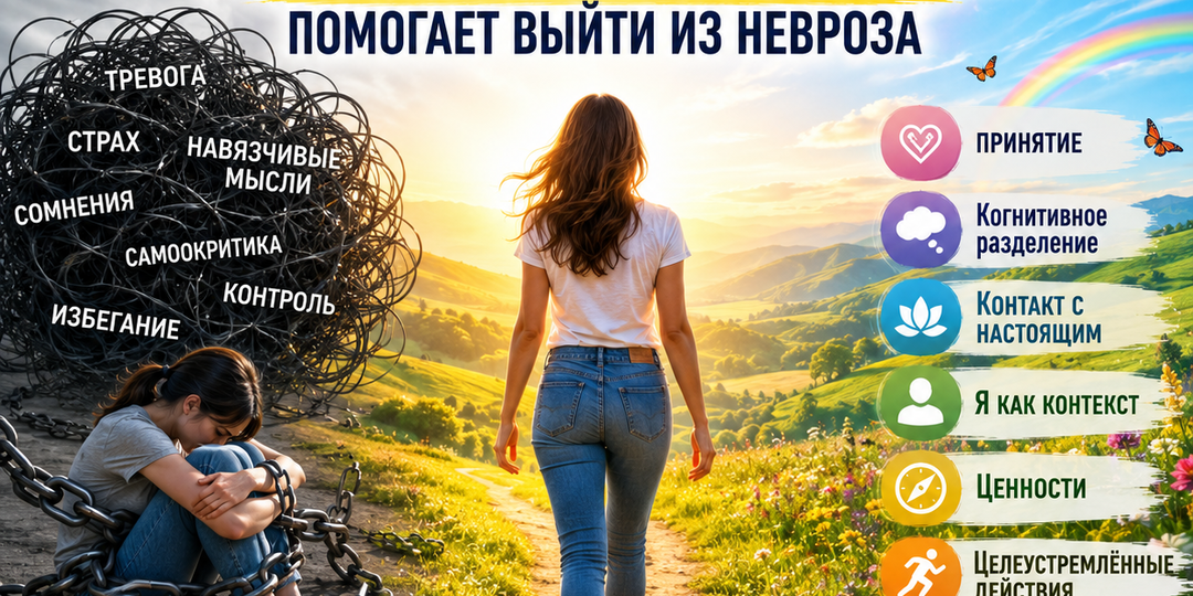 ACT-ТЕРАПИЯ ПРОТИВ НЕВРОЗА: ПСИХОЛОГИЧЕСКАЯ ГИБКОСТЬ ВМЕСТО ПСИХОЛОГИЧЕСКОЙ РИГИДНОСТИ