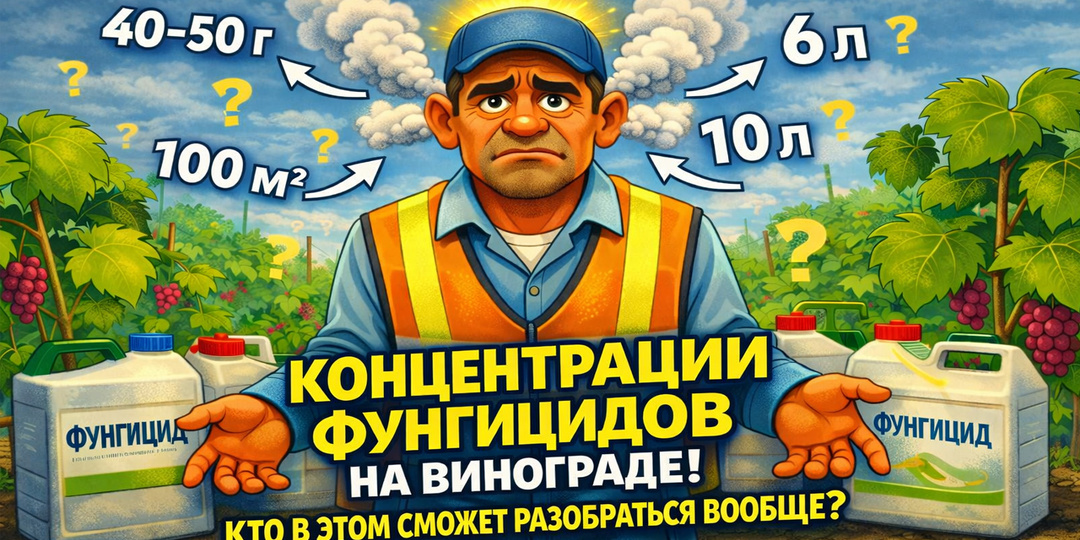 🍇 Главная ОШИБКА при ОБРАБОТКАХ ВИНОГРАДА. Можно сойти с ума пока посчитаешь правильную концентрацию