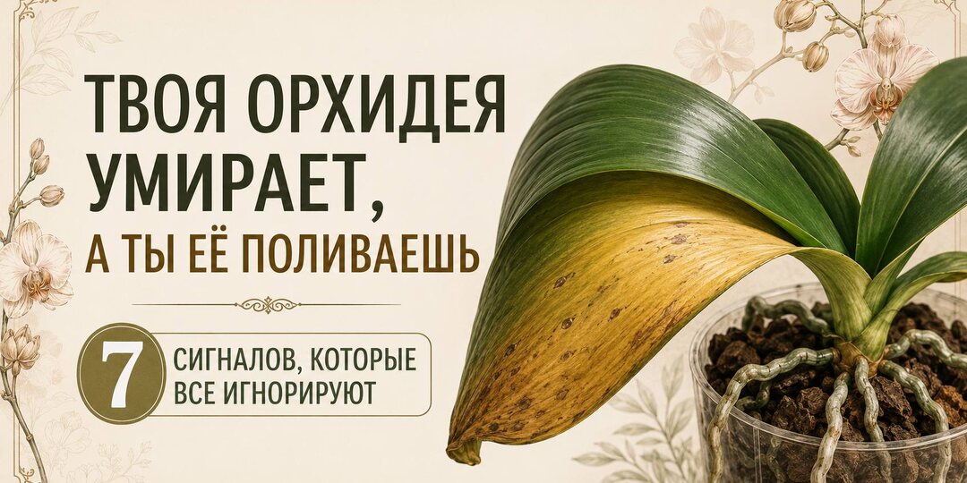 «Твоя орхидея умирает, а ты её поливаешь»: 7 сигналов, которые мы игнорируем