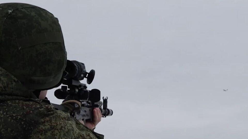   Уничтожение воздушной цели. БПЛА. ПВО. Источник: кадр видео Минобороны РФ