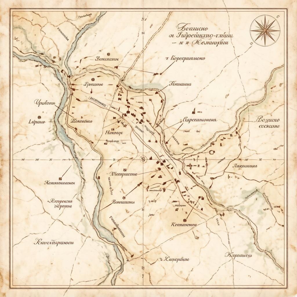 Карта Бородинского сражения
