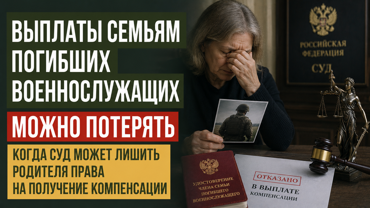 Выплаты семьям погибших военнослужащих можно потерять: когда суд может лишить родителя права на получение компенсации