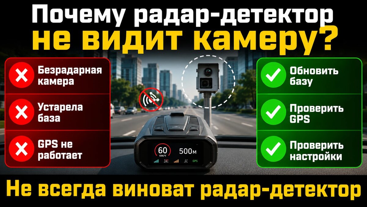 Радар-детектор не видит камеру. Причины и решения.