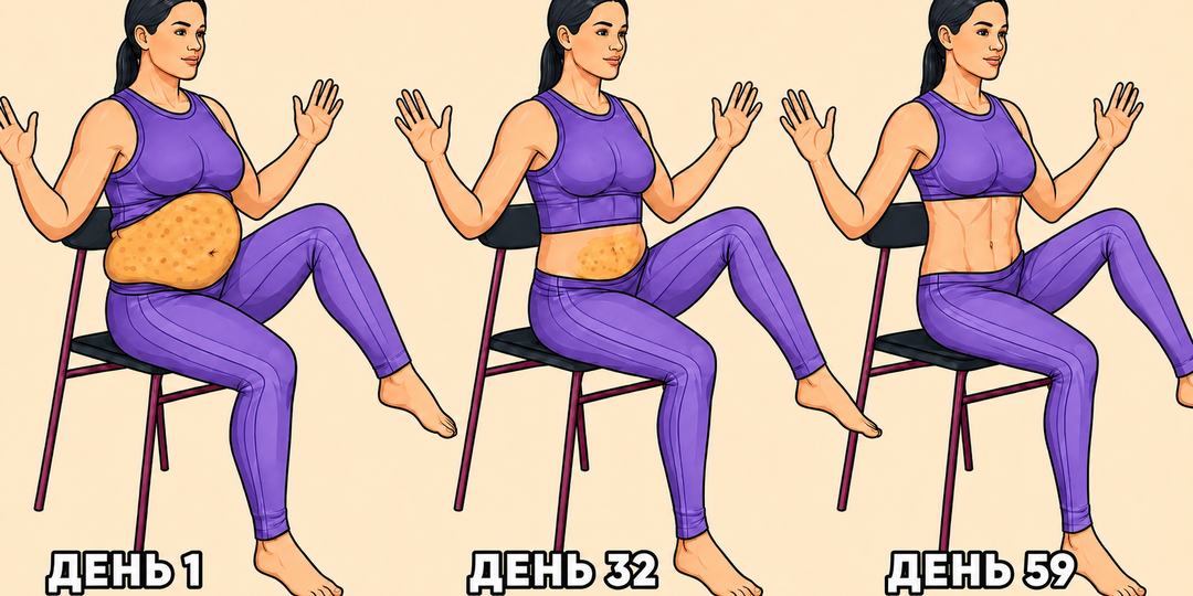 7 упражнений для похудения на стуле: работает живот и всё тело