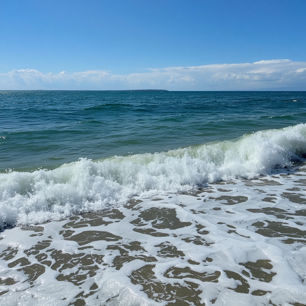 Пляж Хургада летом, морской бриз поднимает волны Красного моря, выбор курорта Египта 2026