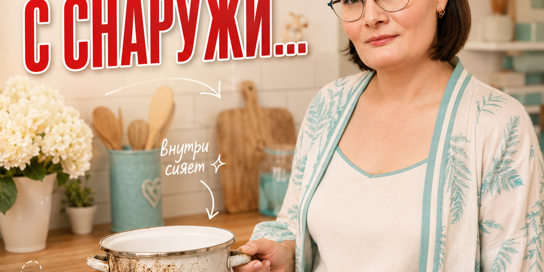 Эмалированная кастрюля снаружи почернела? Не скребите её металлом!