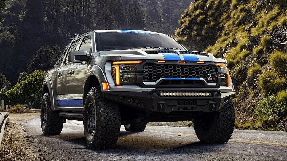 Компания Shelby выпустила экстремальный пикап на платформе Ford F-150 Raptor с модифицированным 5,2-литровым V8, отдача которого превышает 1000 лошадиных сил.📷Фото: Shelby American