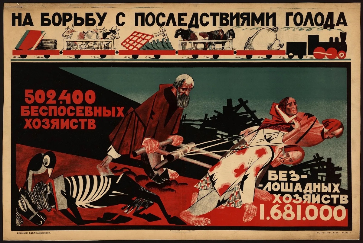 1. Плакаты о помощи голодающим 1920х СССР. Из открытых источников.