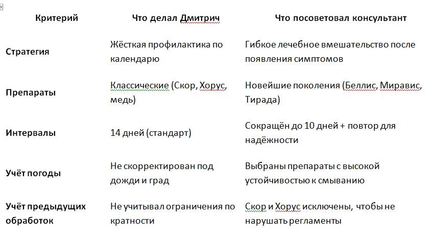 Таблица и фото Натальи Мироновой