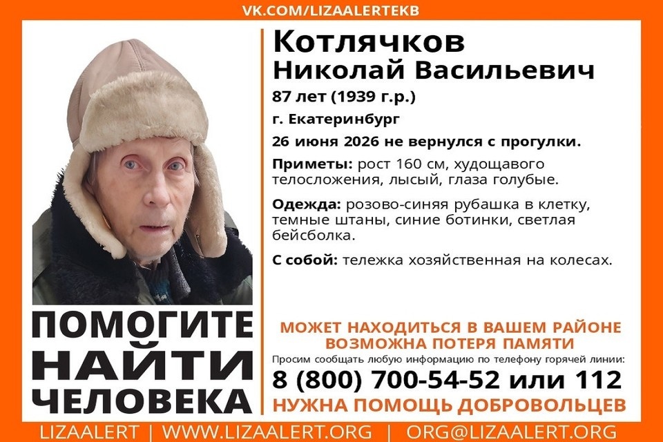    Пенсионер ушел на прогулку и не вернулся. Фото: поисково-спасательный отряд «ЛизаАлерт»