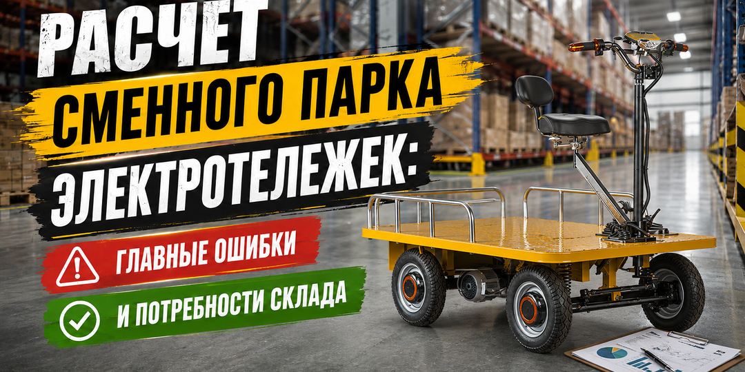 Расчет сменного парка электротележек: главные ошибки и потребности склада