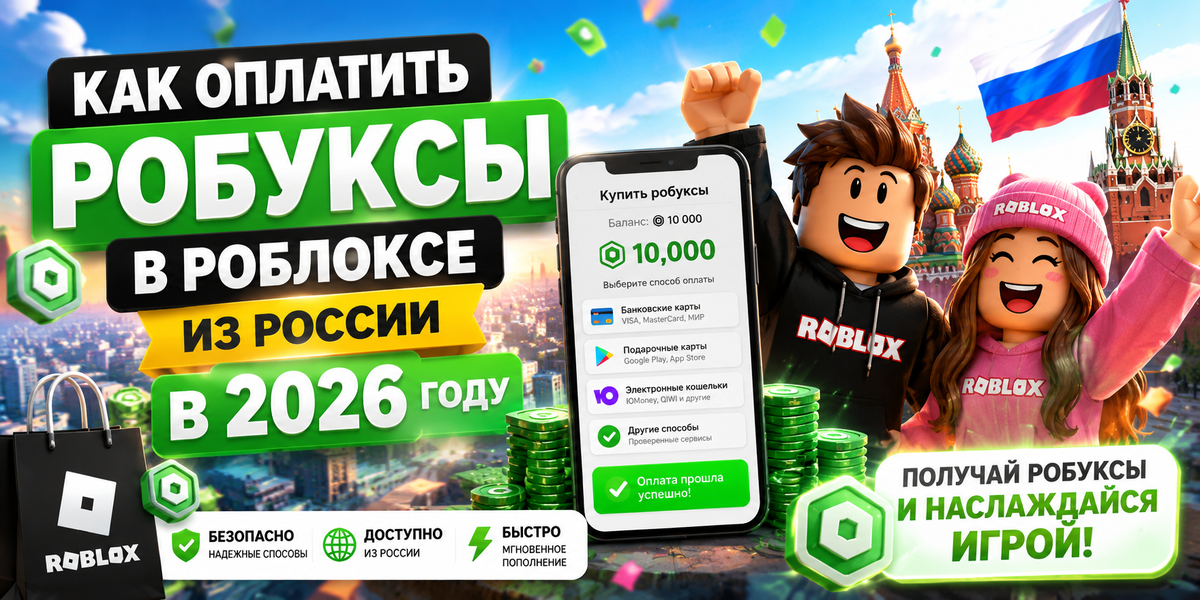 Как оплатить робуксы в Роблоксе из России в 2026 году