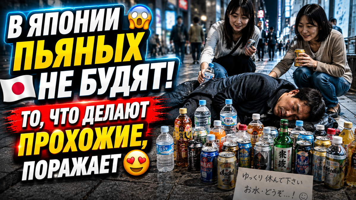 😳 Увидев спящего на улице, японцы поступают совсем не так, как мы ожидаем