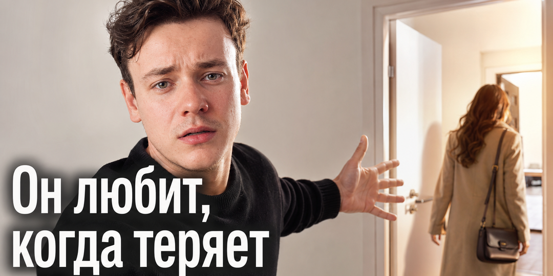 Он не любит. Он просто не дает тебе уйти
