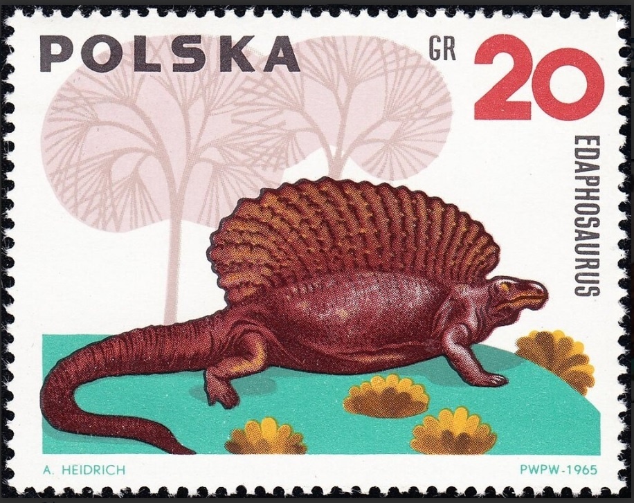 Польша, 1965 г. Марка из серии "Доисторические животные"