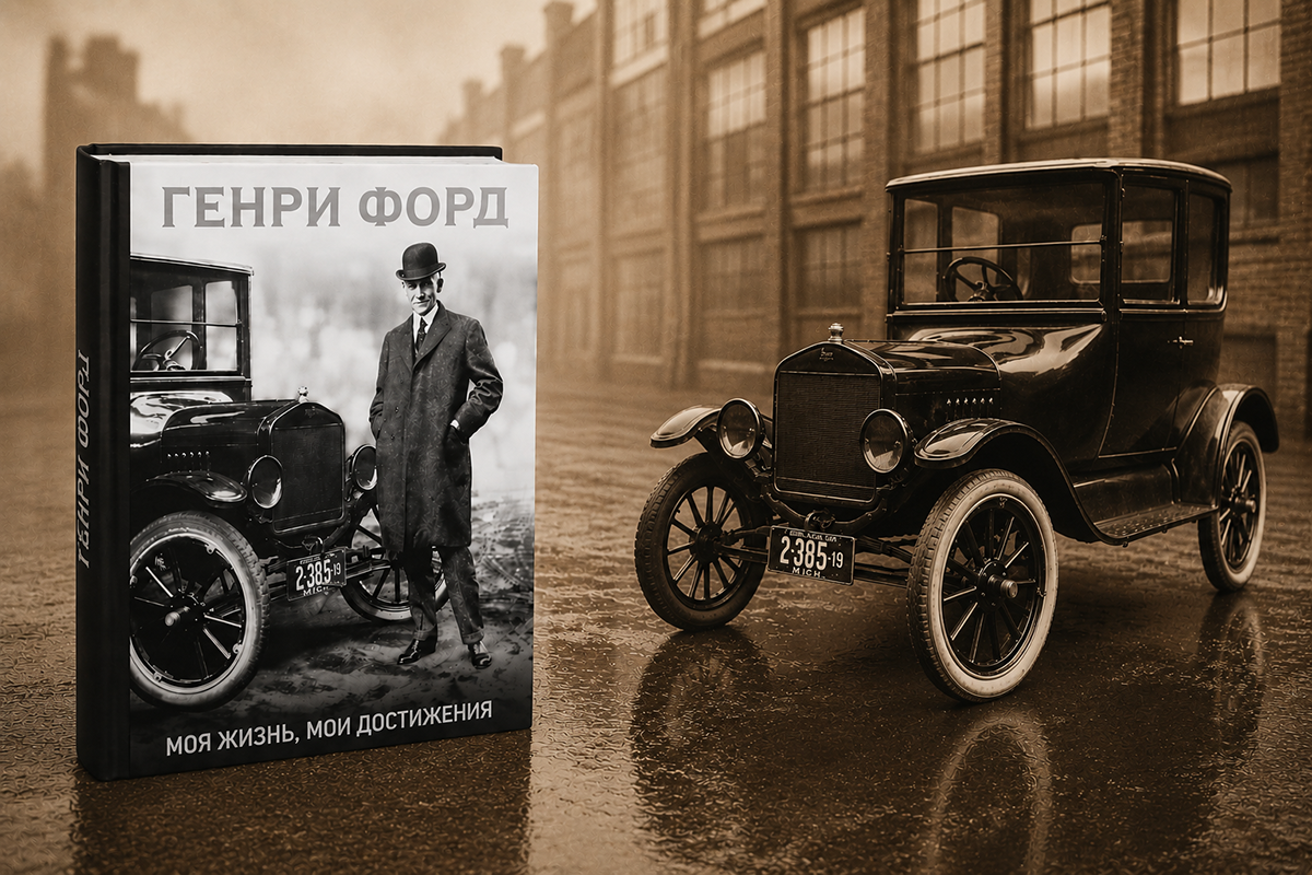    Книга о человеке, перевернувшим автомобильный мир. Иллюстрация сгенерирована ИИ
