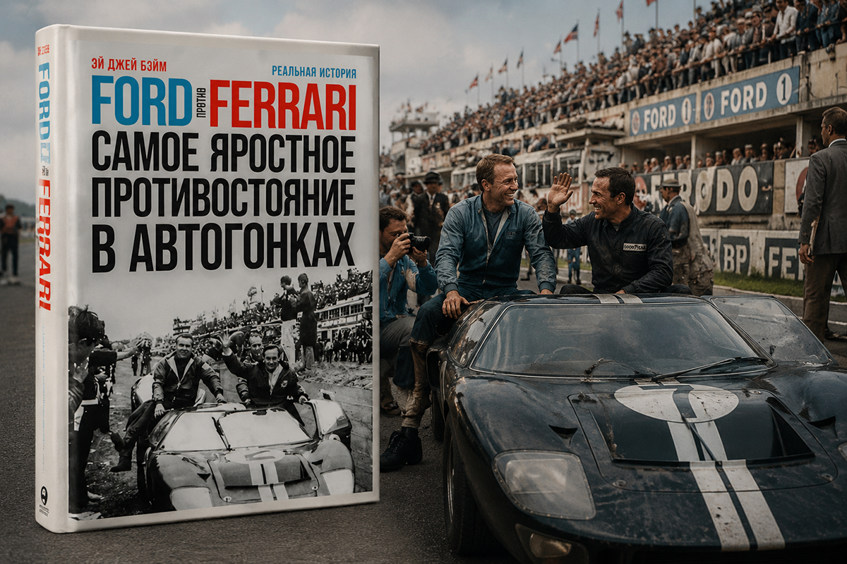   А за кого вы: за Ford или Ferrari? Иллюстрация сгенерирована ИИ