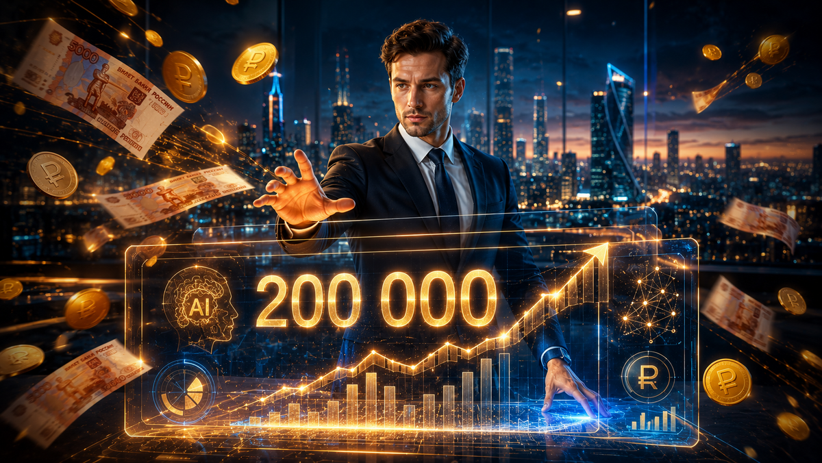 Нейро-деньги: как инвестору с нуля выйти на доход от 200 000 ₽ в месяц в 2026