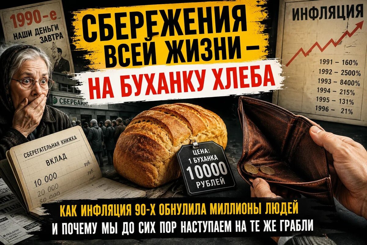  инфляция, 90-е, сбережения, личные финансы, экономика, история, финансовая грамотность, кризис