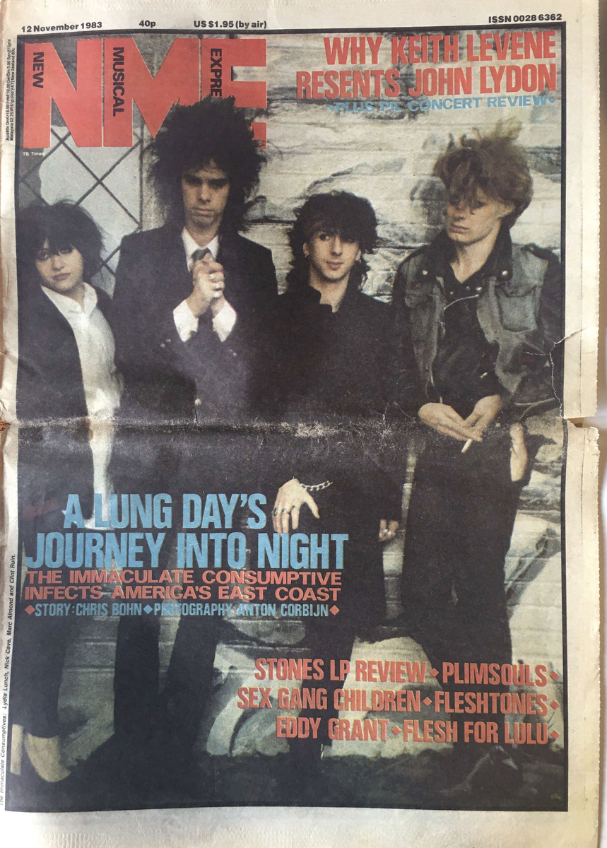 The Immaculate Consumptive на обложке NME, ноябрь 1983 г.
