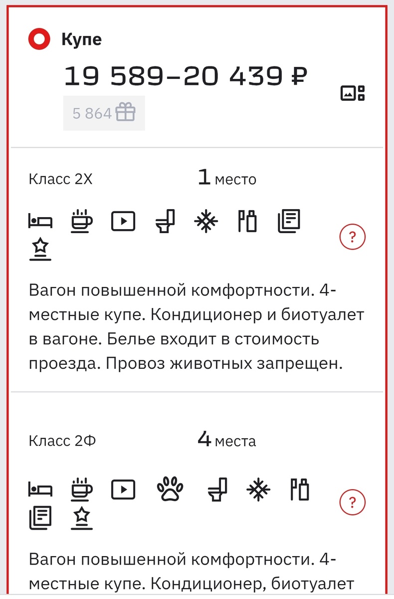 Стоимость верхнего места с питанием и без питания