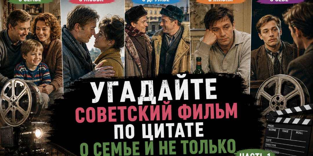 ТЕСТ: угадайте советский фильм по цитате о семье и не только. Часть 1